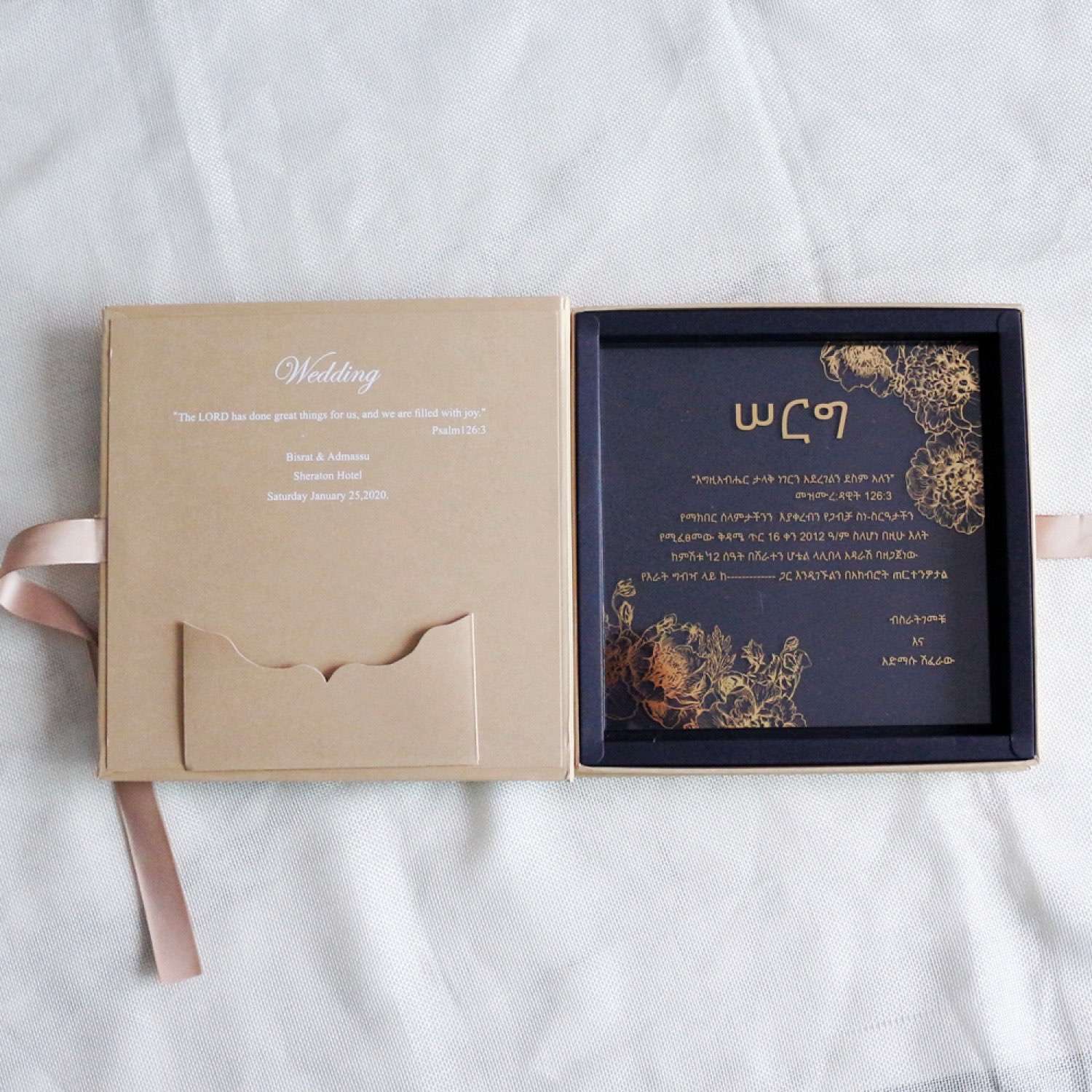 Transparent Acrylic Invitation Card With Hardcover Box Wedding Invitation Card